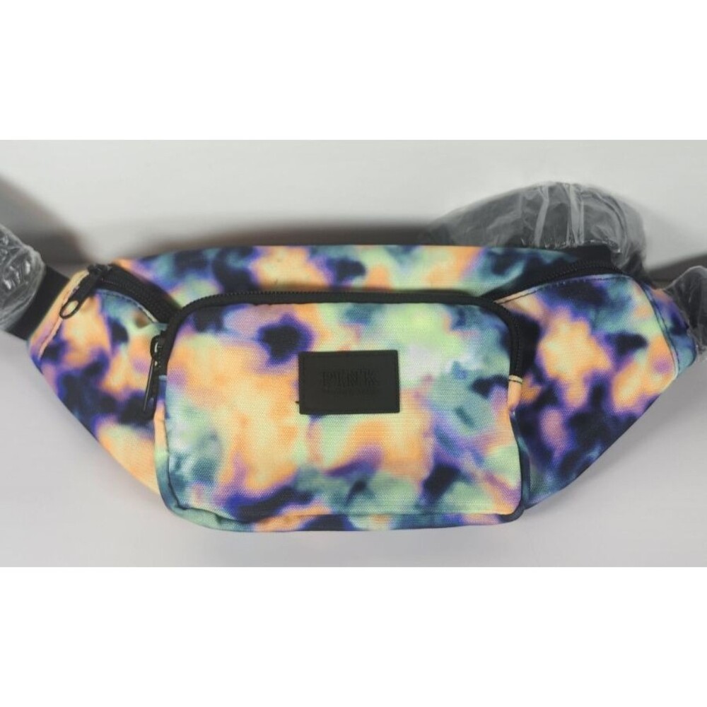 Victoria’s Secret Pink Tie Dye Oversized Fanny Pack / Belt Bag NWT Multi-Color
